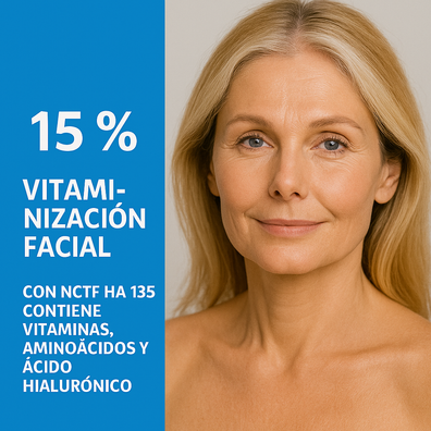 Vitaminización Facial Con NCTF Ha 135 Contiene Vitaminas,  Aminoácidos Y Ácido Hialurónico